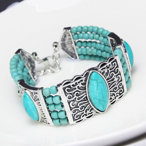 

db227 bracelet imitation gem bangle antique designer brand vintage jewelry bangles valentine christmas gift women cuff bracelets, Golden;silver