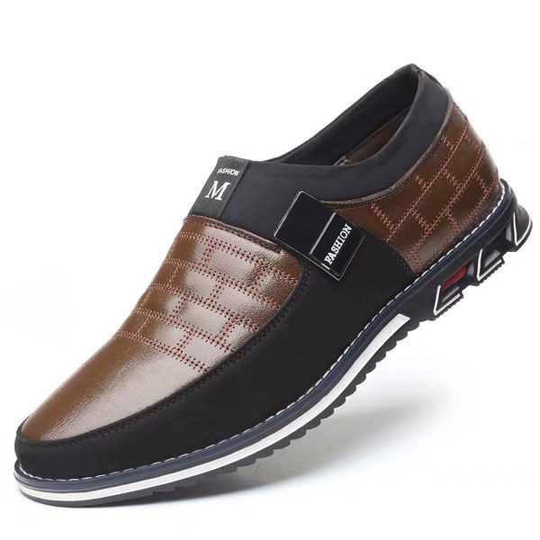 

chuteira leather men's casual shoes 2019 men's casual shoes soft breathable xl 38-46 sneakers, Black