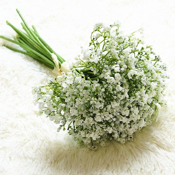 

искусственный шелк гипсофила babys breath поддельный букет свадебные украшения