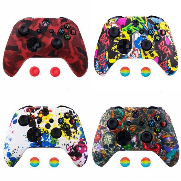 

f645i soft accessories rubber controller case skin cover for microsoft xbox one 1 protective anti-slip camo handle case game silicone