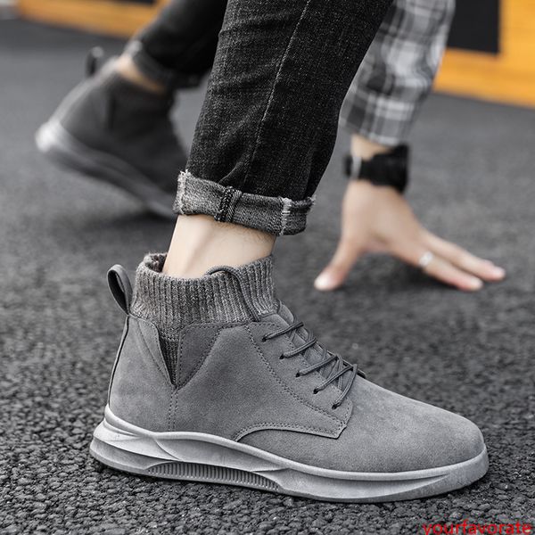 

2019 fashion designer snow winter boots classic men women tall high for winter black white grey fashion wholesale sneakers size 39-44