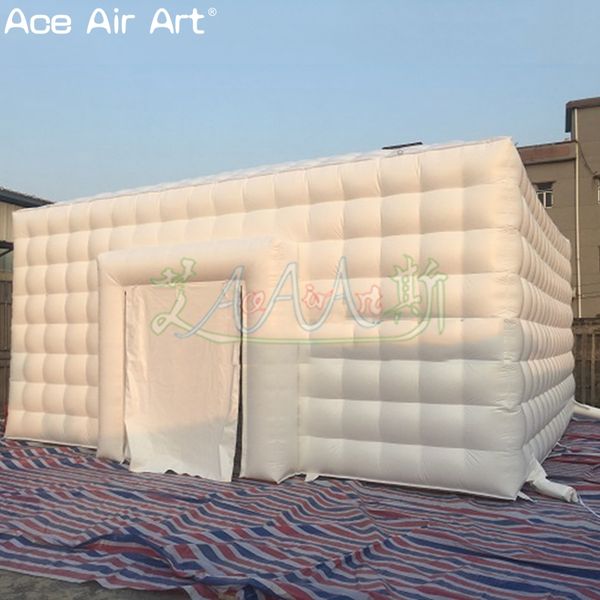 

white material inflatable ice cube tent,inflatable event tent toys,trade show marquee,eye catcher canopy with fan by factory