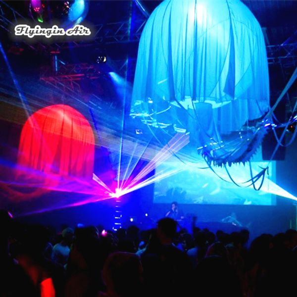Palloncino gonfiabile per meduse con illuminazione personalizzata 2 m / 2,5 m / 3 m di altezza Palloncino per meduse appeso con luce RGB per la decorazione del partito