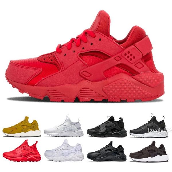 

2018 huarache 1 iv 4 мужские кроссовки ультра run тройной белый черный красный huaraches обуви мужчины женщины спорта тапки нас 5.5-11