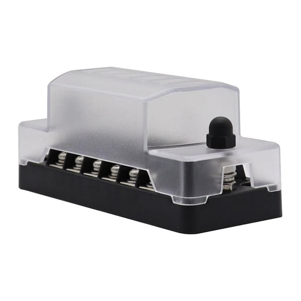 

32v dc boat 6-channel atc / ato blade fuse box with negative bus and bus terminals (no fuse