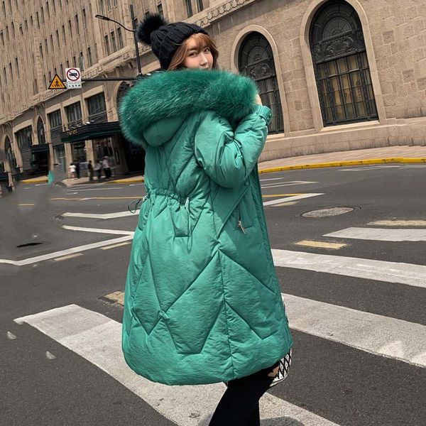 

women parka jacket warm hooded women fashion down cotton coat 2019 new big fur collar temperament cotton coat ko182, Tan;black
