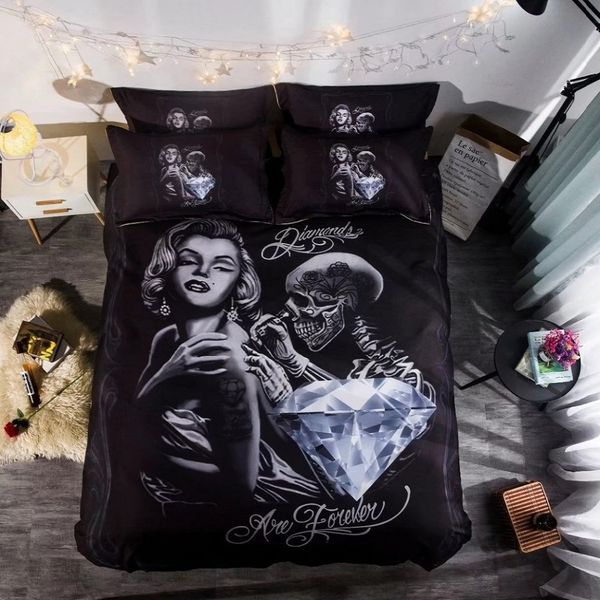 

monroe n ghost 3d bedding set king  full single size duvet cover set