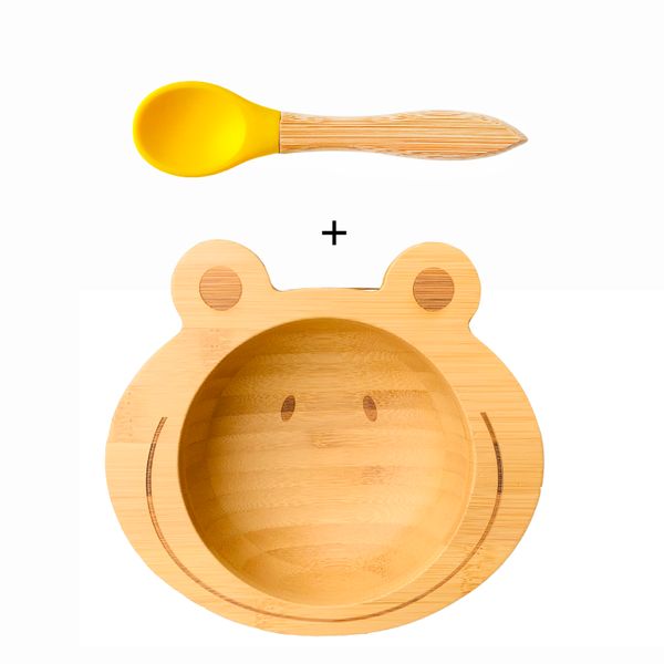 

feeding bamboo silicone baby training spoons with plate and bowl bamboo silicone suction cup baby plate ing