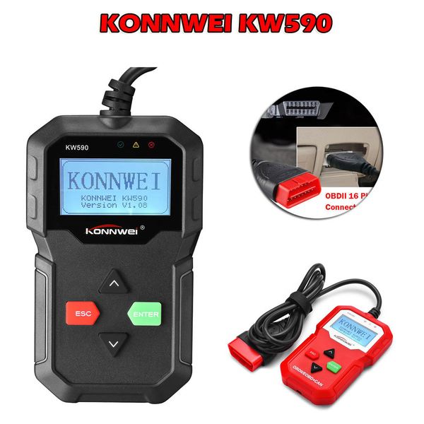 

obd obd2 diagnostic car scanner kw590 obdii / eobd 12v can auto code scanner supporting computer system protocol
