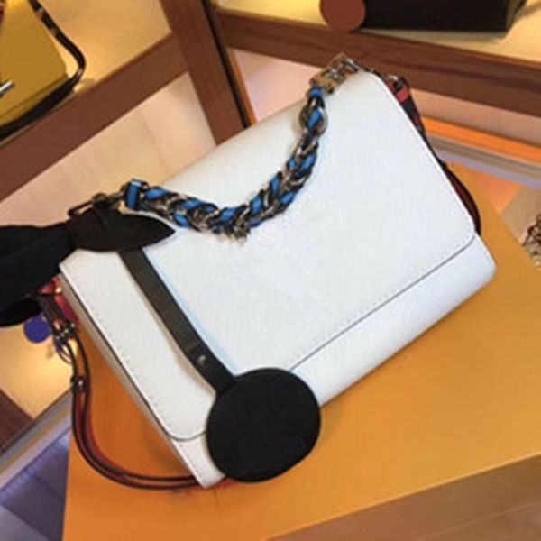 

classic rotating button wave pattern satchel chain bags water ripple real leather women totes crossbody shoulder bag purse messenger handbag