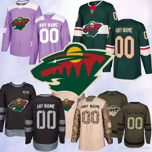 

Minnesota Wild 2018 to 2019 News Hockey Jerseys Multiple styles Mens Custom Any Name Any Number Hockey Jerseys