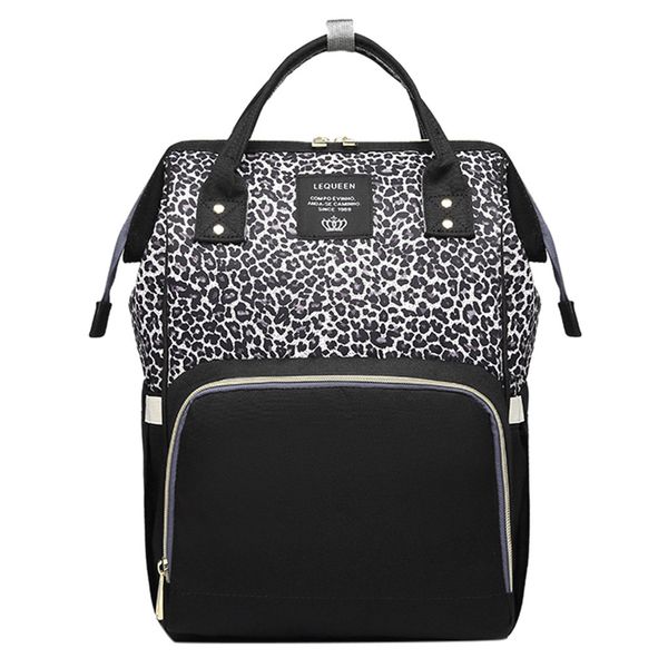 

leopard backpack fashion mummy maternity nappy bag large capacity bottle shoulder bag anti theft backpacks travel hand mochila