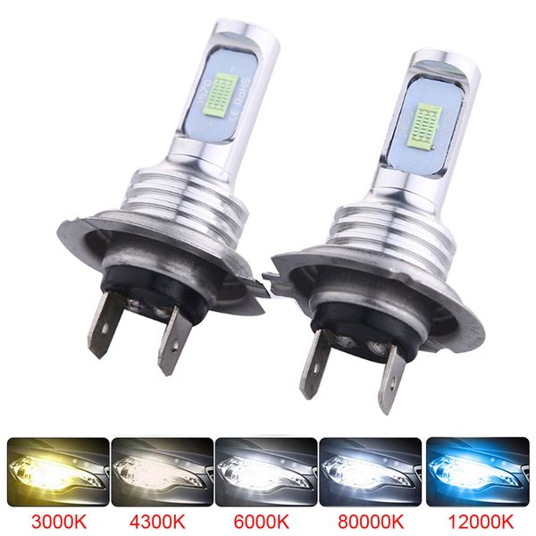 Muxall led csp mini lâmpadas LED para carros farol lâmpadas H4 H8 H11 FOG Light Hb3 9005 Hb4 Gelo azul 8000K 3000K Auto 12V