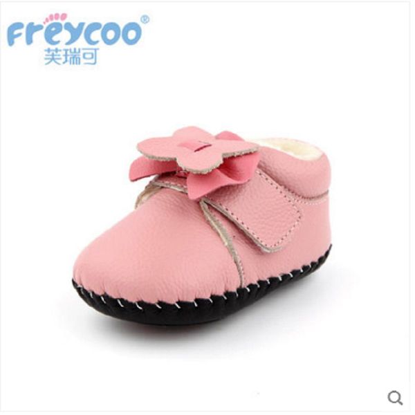 

freycoo 2018 kids children shoes winter baby toddler shoes for girls cowskin genuine leather cotton-padded