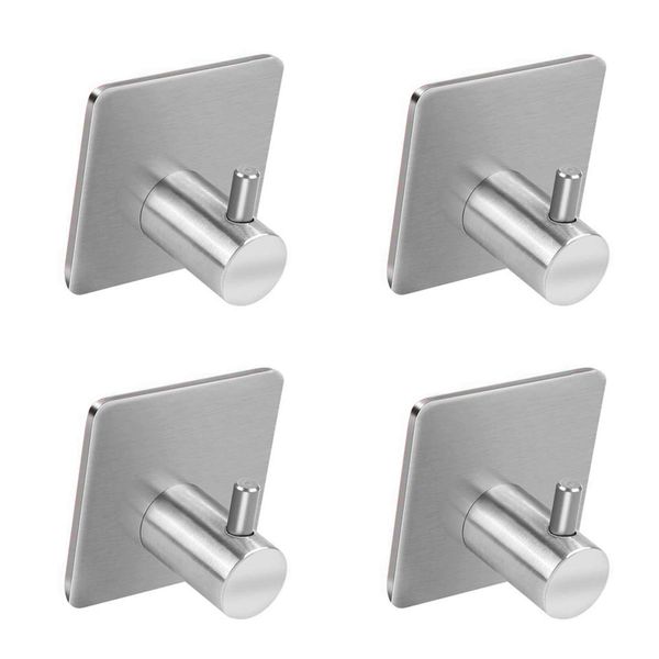 

home bathroom kitchen robe towel coat rustproof hook self adhesive stainless steel wall door hanger
