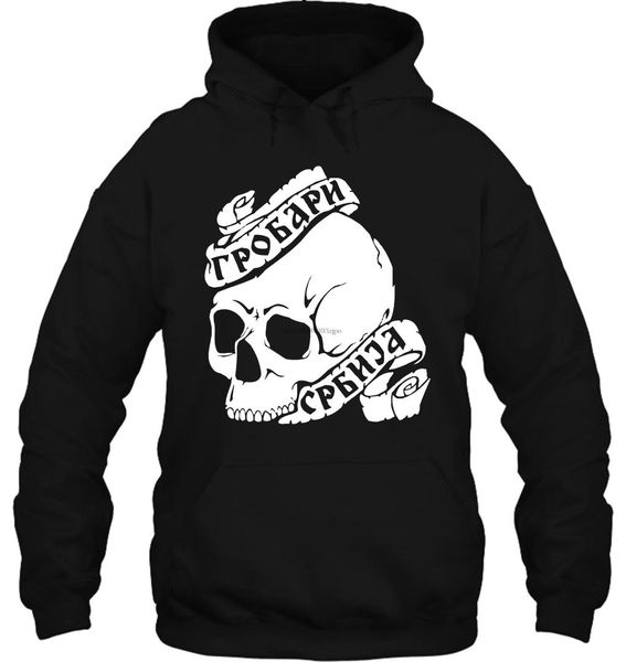 

men hoodie partizan belgrade grobari ultras hooligansoccer fans graphic fashion women streetwear, Black