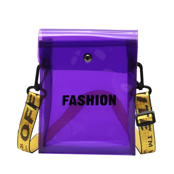 

waterproof transparent crossbody bags for women pvc jelly flap purse phone pack travel beach clear shoulder messenger bag