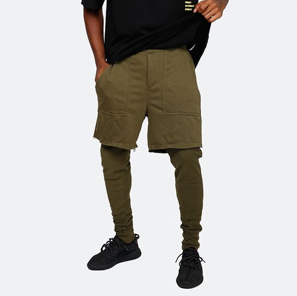 

Mens Jogger Pants Shorts Leggings Panalled Skinny Jogging Pants 2 Colors Solid Running Gym Sweatpants Free Shipping