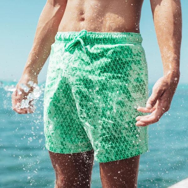 

men's swimwear summer temperature-sensitive color-changing beach pants swim trunks shorts quick dry sportswear jogger short