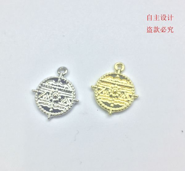 

eruifa 20pcs 12mm beutiful coin gold/silver plated zinc alloy charms pendant jewelry diy necklace bracelet earrings 2 colors