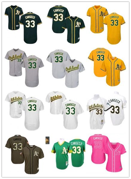 

custom oakland oaklandathletics 33 jose canseco baseball jersey athletics baseball wear men women youth jerseys, Blue;black