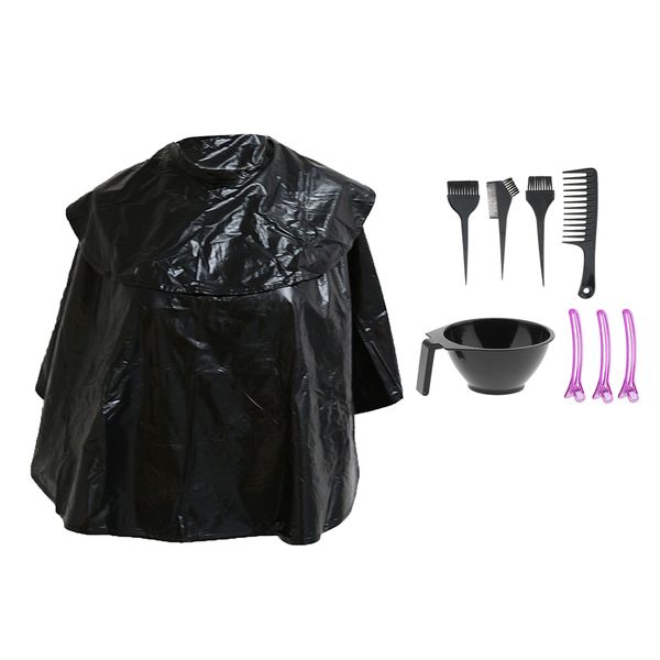 

home hair color bowl brush comb hair clips anti-static dyeing cape tools