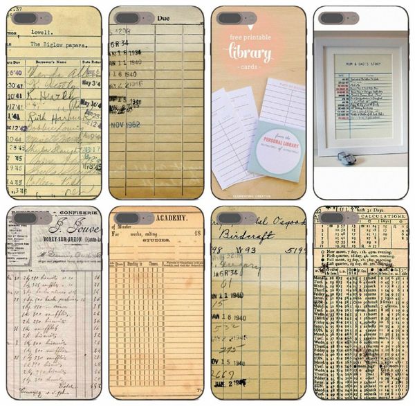 

tongtrade] vintage retro library card case for apple iphone 11 pro xs max 8 7 6 galaxy s6 s7 s8 s9 s10 plus huawei p9 motorola moto g7 case