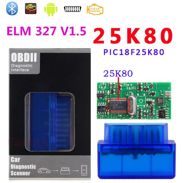 

mini elm327 v1.5 bluetooth scanner elm 327 v1.5 with pic18f25k80 obd2 scanner support j1850 protocols
