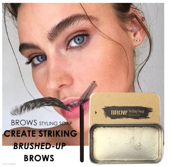 3D Feathery Brows Makeup Gel Soap Brows Kit Langlebiges Augenbrauen-Laminierungs-Fixiergel Wasserdichte Augenbrauen-Tönung Pomade Cosmetics