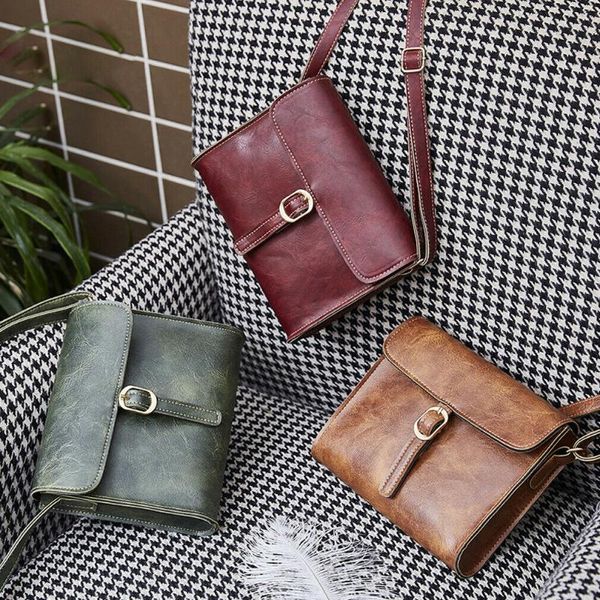 

mini small square bag 2019 new female shoulder bag pu leather canta mobile phone messenger