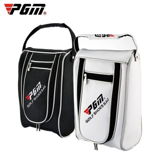 

pgm golf shoes bags for men pu leather waterproof sport bag portable golf shoes bag