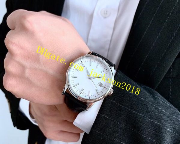 

luxury watch auth de ville co axial silver 40mm automatic mens wrist watch fashion men watches, Slivery;brown