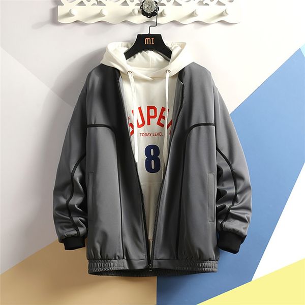 

mens jackets and coats long sleeve warm autumn winter casual outwear 2019 pure colour zipper breathable coat plus size m-5xl a1, Black;brown