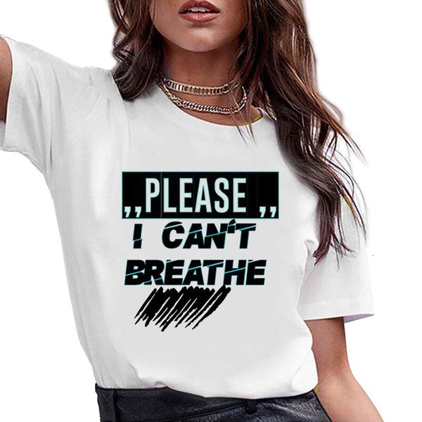

wn304 i can't breathe i can't breathe female t-shirt short sleeve, Gray;blue