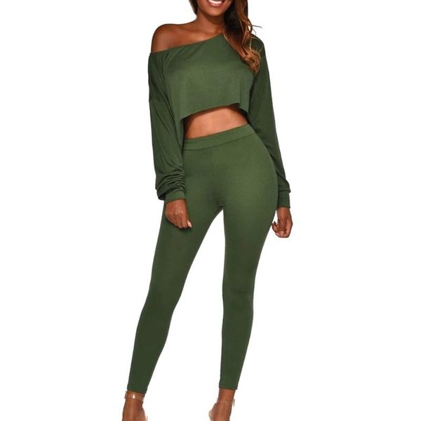 

women's sports suit two piece set tracksuit women long sleeve set casual long pants pure color casual outfit sportswear#y15, White;black