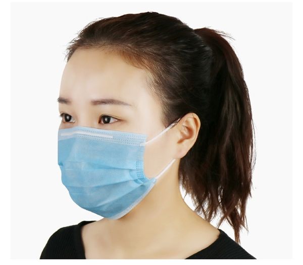 

dhl ship in stock 3 meltblown non woven sleep face3 layers earloop dust fasleep mask masks white blue 1rg2