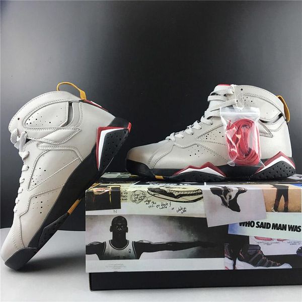

reflections of a champion basketball shoes 7s silver red designer sneakers mens athletic trainers size 7-13