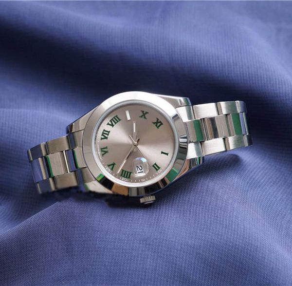 

mens number watch new green mechanical stainless steel automatic movement watch sports self-wind watches wristwatches 6 colors montrenew fas, Slivery;brown