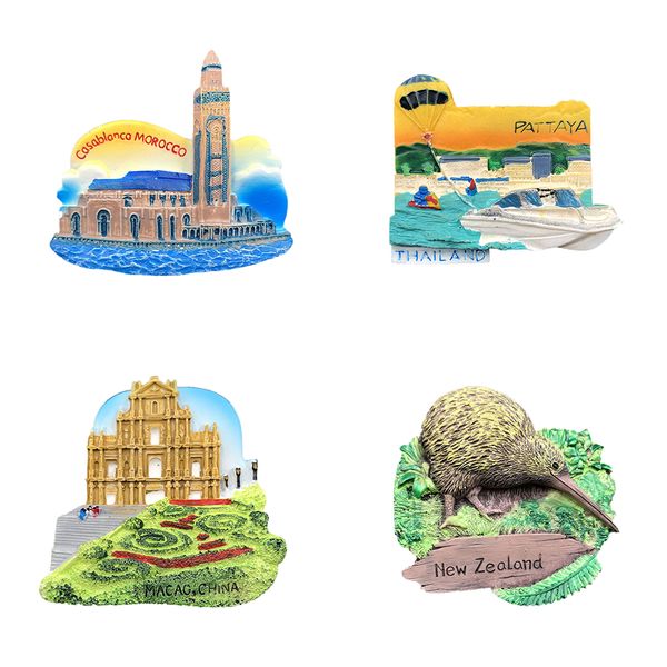 

handmade 3d resin macao pattaya travel souvenirs creative refrigerator magnetic stickers home decoration new zealand