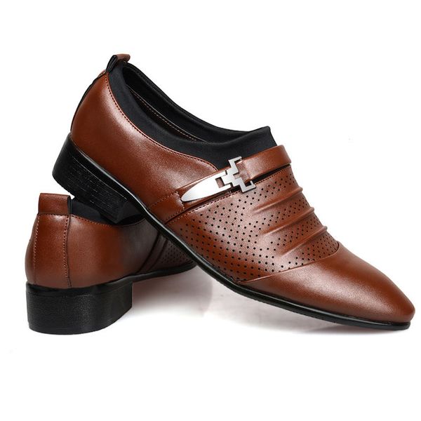 Nuovi uomini vestono scarpe in pelle slip-on traspirante punta piatta calzature taglia 38-48 scarpe da ufficio classiche da uomo per affari