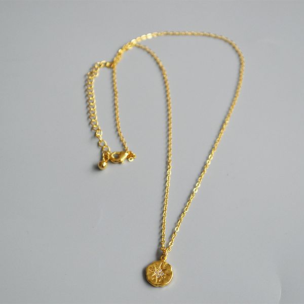 

delicate crystal starburst coin choker necklace for women charm star gold color pendant necklace collar ins jewelry gift bijoux, Silver