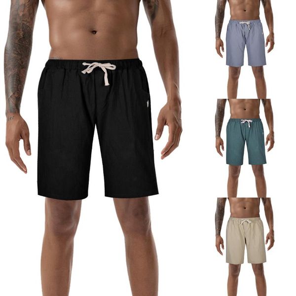 

beach shorts new men summer men beach shorts casual solid color casual drawstring elastic waist mens clothing, White;black