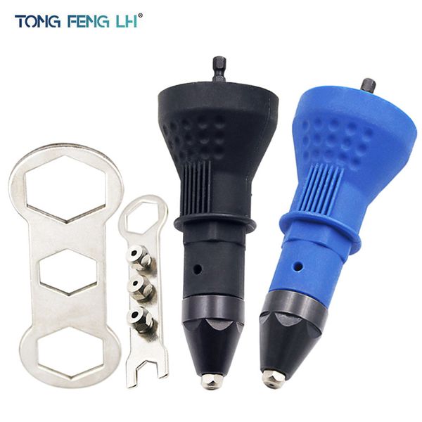 

black blue electric rivet nut gun riveting tool cordless riveting drill adaptor insert nut tool drill adapter