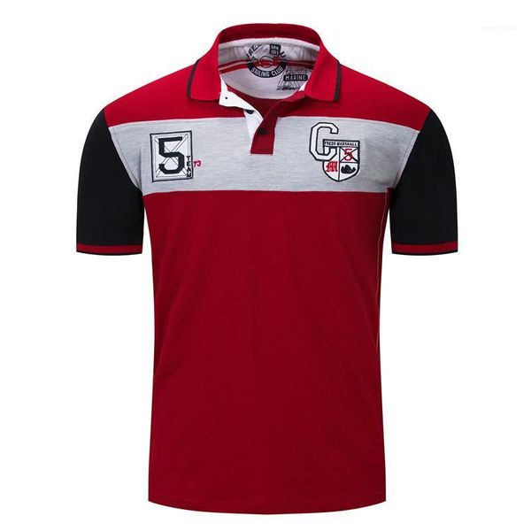 

мужские поло лацкан шеи дышащий короткий рукав мужские топы лето мужской контрастный цвет тройники лоскутное печатных дизайнер, White;black