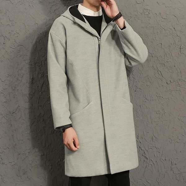 

mens 2020 luxury designer clothes mens coats harajuku spring autumn casual long sleeve zipper pockets male hooded coats streetwear, Tan;black