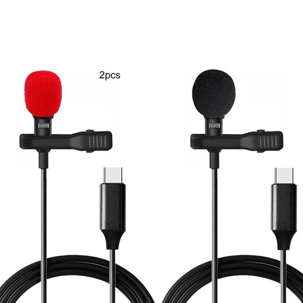 

portable microphone condenser clip-on lapel lavalier mic wired mikrofo microfon for phone for laptop