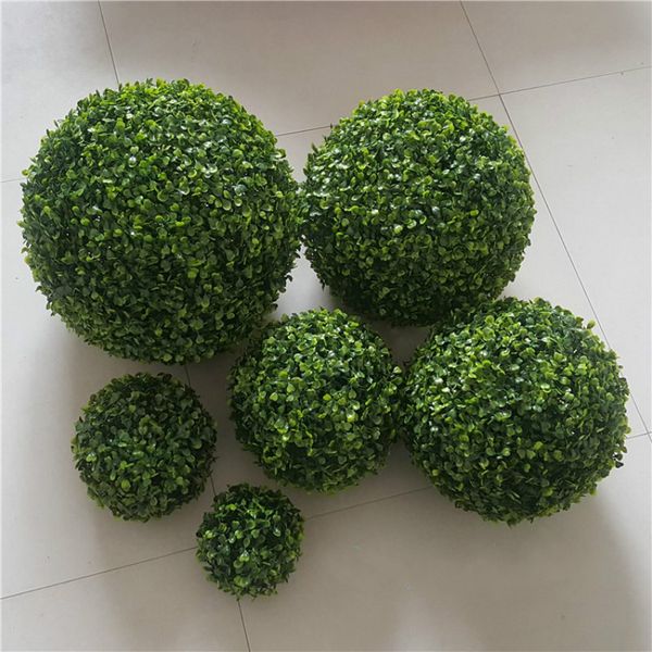 

13/18/23/28cm 1pcs green grass ball plastic plant ornament wedding party diy decoration garden artificial flowers