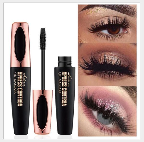 

Dropshipping QIC 4D Silk Fiber Lash Mascara Waterproof Rimel Тушь для наращенных ресниц Черный Толстые удлин