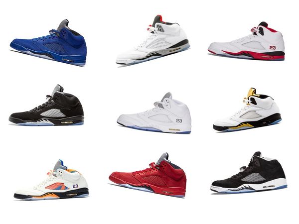 

new 5 5s v olympic metallic gold white cement man basketball shoes og black metallic red blue suede fire red sport sneakers