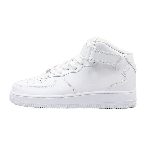 

f0rced 1 07 mid 1s скейтборд обувь все белого досуг дизайнер обуви дышащий платформа street человек женщина спорт тренер